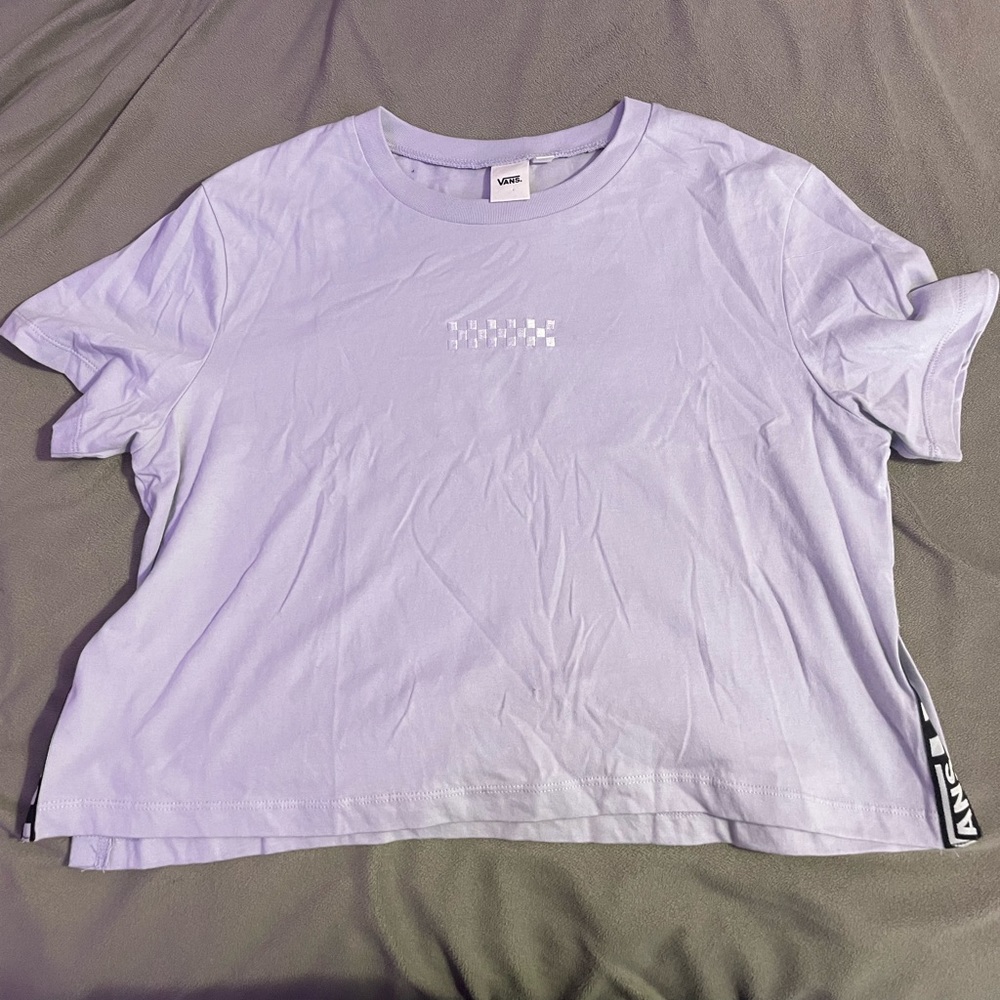 cans purple crop top